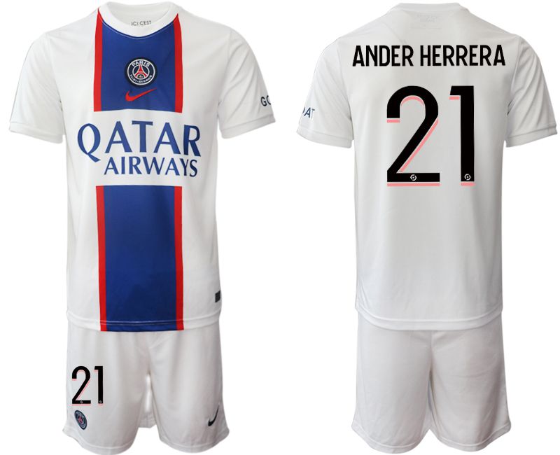 Men 2022-2023 Club Paris St German away white #21 Soccer Jerseys